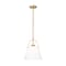 Z-Lite Z-Studio Pendant, 1-Light, 12.5 In.W x 14 In.H, Heritage Brass/Ivory 743P12-HBR - alternate 1